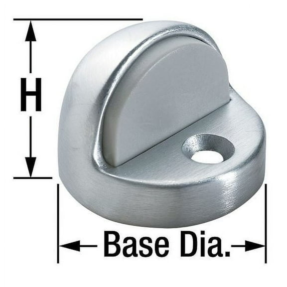 Rockwood Dome Door Stop, Cast Brass, 1-1/2"H 443.10