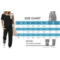 thumbnail image 5 of MOSHU Womens Two Piece Outfits Short Sleeve Color Block Tops Long Pants with Drawstring Tracksuit Jogger Sets, 5 of 9