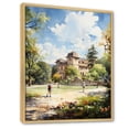 thumbnail image 2 of Designart "Tennis Court Country Clubs painting III" Cityscapes Floater Framed Wall Art Print, 2 of 7