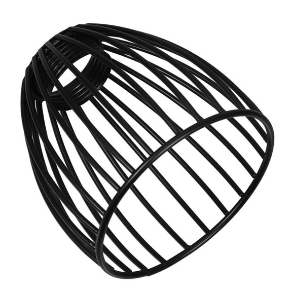 Beaupretty Decorative Drum Lamp Shade Black Wire Lamp Shade Versatile Use 1Pack