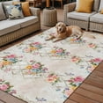thumbnail image 2 of Fsddascl Roses Floral Outdoor Rug for Patio/Deck/Porch, Non-Slip Large Area Rug 4 x 6 Ft, Rustic Vintage Luxury Flowers Botanical Indoor Outdoor Rugs Washable Area Rugs, Camping Rug Carpet, 2 of 5