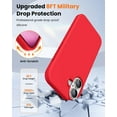 thumbnail image 3 of KOMI Designed for iPhone 16 Case,Shockproof Liquid Silicone Protective Phone Case with Soft Anti-Scratch Microfiber Lining Ultra Slim Drop Protection Phone Cover 6.1 inch Red, 3 of 5