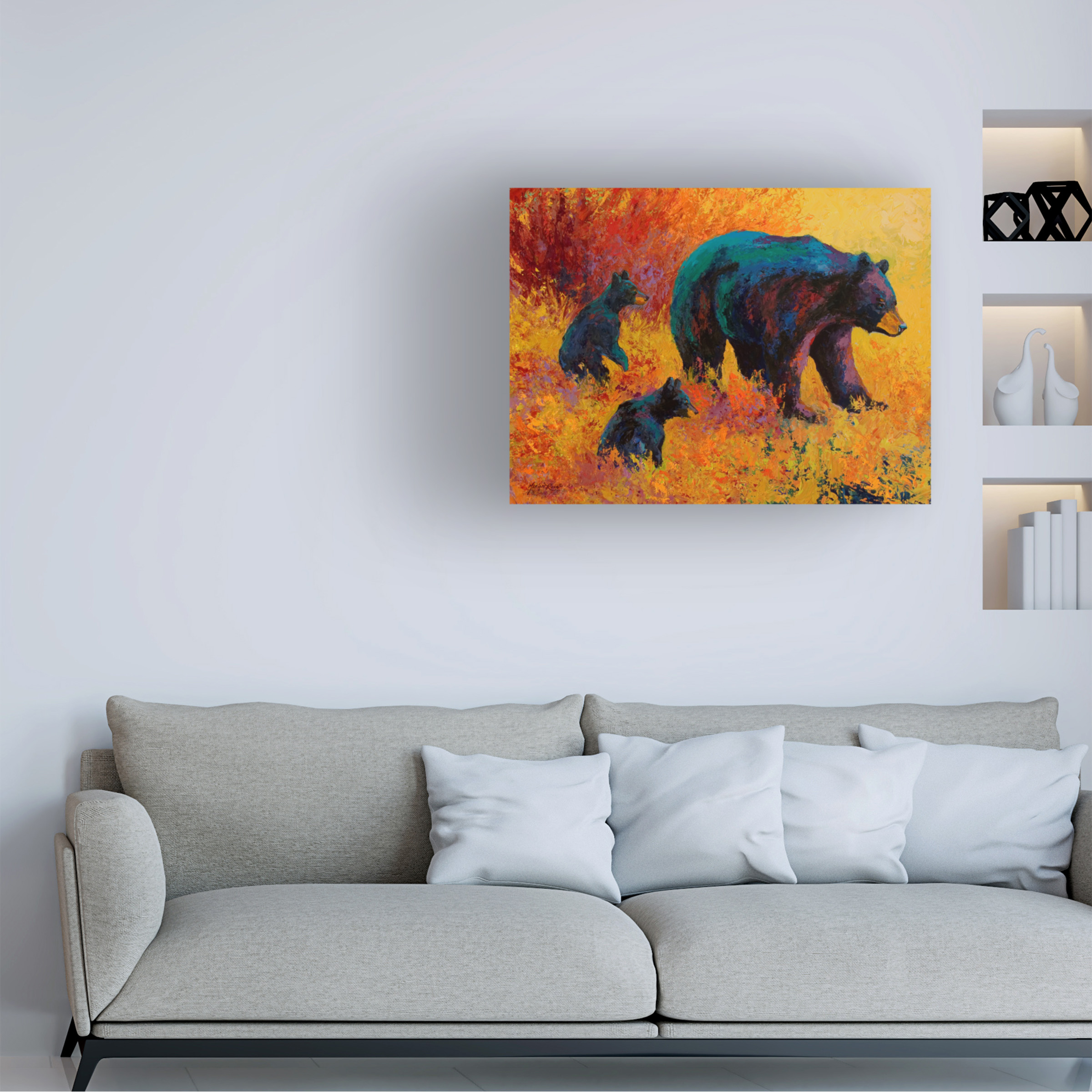 Marion Rose 'Double Trouble Black Bear' Canvas Art