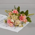 thumbnail image 5 of Single Branch Artificial Flower Multiple Forks Decorative Realistic Fake Rhododendron Wedding Decor Scene Layout-Light Pink, 5 of 8