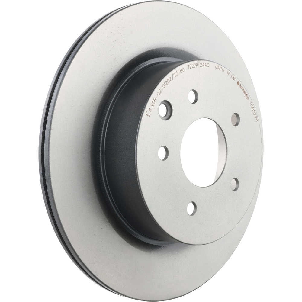 Brembo Rear Left or Right 308mm UV Coated Disc Brake Rotor for Infiniti Nissan Fits select: 2009-2013 INFINITI G37, 2005-2008 INFINITI G35