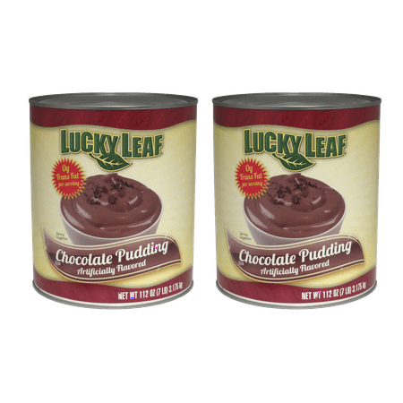 Lucky Leaf Ready To Use Premium Chocolate Pudding, 2-Pack 7 lb (112 oz.) #10 Cans