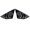 A style Shiny Black, variant on Applies to Rear Quarter Window Louvers Panel Side Vent Cover Sticker Trim For Ford Focus 12-18 ST RS Hatchback Carbon Fiber ABS