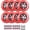 Rocket Red, variant on Rollerex VXT500 Inline Skate Wheels (8-Pack w/Bearings, spacers & washers) (Size & Color Options Available) - for Indoor, Outdoor, Hockey - For Roller Blade Wheel Replacement (76mm, Deep Sea Blue)