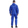 thumbnail image 5 of YONGHS Mens Dustproof Coveralls Long Sleeve Workwear Suit Mechanic Work Hooded Jumpsuit with Pockets Blue XL/175, 5 of 6