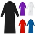 thumbnail image 4 of IYTR Men's Clergy Cassock Long Black Priest Robe Pastor Preacher Minister Clergyman Vestments Black XXL, 4 of 4