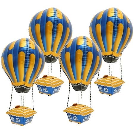 

4 Pcs Hot Air Balloon Ceiling Decorations Baby Classroom Light up Balloons Birthday Party Graduation Aluminum Child