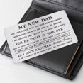 thumbnail image 4 of Wedding Engraved Wallet Card for My New Dad, Wedding Gifts for Groom's Father, to Father-In-Law from Bride On Wedding Day, 4 of 6