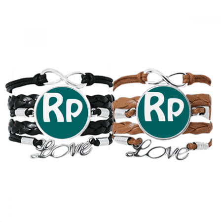 indsia currency symbol rupiah bracelet hand strap leather wristband double set