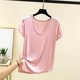 thumbnail image 2 of Camiseta de Manga Corta con Cuello en V, Primavera Verano, 2 of 3