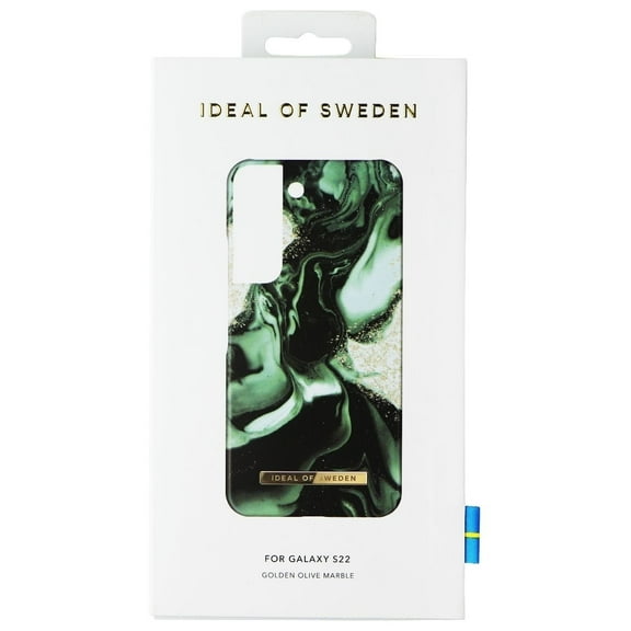 iDeal of Sweden Printed Case for Samsung Galaxy S22 - Golden Olive Marble