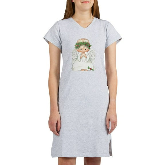 CafePress - Christmas Cute Baby Angel Praying T Shirt - Women's Nightshirt