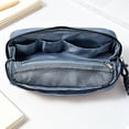 thumbnail image 4 of Hyknon Large Capacity Pencil Case Pen Pouch, Multi-layered Pencil Holder with Handle, Stationery Bag with Zipper, Portable Pen Pouch for Women Adult, Durable Storage Organizer for College, Blue, 4 of 6