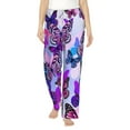thumbnail image 2 of Goofa Flying Butterflies Printed Soft Pajama Pants for Women, Wide Leg Comfy Casual Lounge Yoga Pants-X-Large, 2 of 9