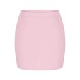 thumbnail image 5 of Sevevn Women's Summer Sexy Fashion Solid Color Elastic Waist Short Skirt Pink XL Summer, 5 of 7