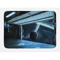 thumbnail image 1 of Outer Space Bath Mat, Moon before Station Planet Apocalypse Landing Alternative Humanoid Robots Print, Non-Slip Plush Mat Bathroom Kitchen Laundry Room Decor, 29.5 X 17.5 Inches, Navy Blue, Ambesonne, 1 of 2