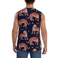 thumbnail image 4 of Uemuo Leopard Print Pattern Men's Sleeveless T-Shirt,Muscle Athletic Tank Top, Moisture-wicking Quick-dry Breathable Classic Tee Top for Gym Run Outdoor Sports-Medium, 4 of 8
