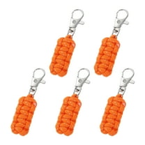 Uxcell Paracord Zipper Pull Polyester Zipper Pulls Replacement Woven Rope with Metal Clasp for Clothing Accessories Orange