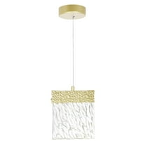 CWI Lighting Carolina Contemporary Metal LED Integrated Pendant in Gold Leaf