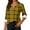 Yellow, variant on Aobny Soft Womens Shirts Gray Formal Long Sleeve Plaid V-Neck Button Down Blouse Juniors Shirts 2024