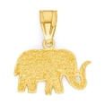 thumbnail image 3 of Golden Fire Solid 10k Gold Elephant Pendant - Spirit Animal Jewelry for Women, 3 of 4