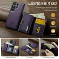 thumbnail image 6 of Allytechgroup Wallet Case for Samsung Galaxy S22, PU Leather Wallet Case with Detachable Cards Holder Kickstand Support Wireless Charging Shockproof Protective Bumper for Women Men, Purple, 6 of 11
