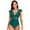 Green, variant on UTSJKR One Piece Swimsuit for Women Tummy Control Bathing Suit Sexy Mesh V Neck Slimming Swimwear 2025 Summer Fashion Navy 4-6