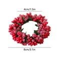 thumbnail image 3 of NWOKYZGH 1Pc Christmas Candle Wreaths Rings for Tapers Mini Christmas Red Berry Wreaths Small Artificial Beaded Berry Candle Napkin Rings for Home Wedding Xmas Holiday Table Center Decor, 3 of 6