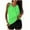 Green 14, variant on Amzcrzy Womens Tummy Control Swimsuits Plus Size Blouson Striped Printed Tankini Swimsuits 2 Piece Bathing Suits Tops with Boyshorts Modest Loose Fit Swimwear