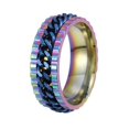 thumbnail image 1 of Anillo de acero inoxidable de moda anillo giratorio de banda externa regalo maravilloso, 1 of 2