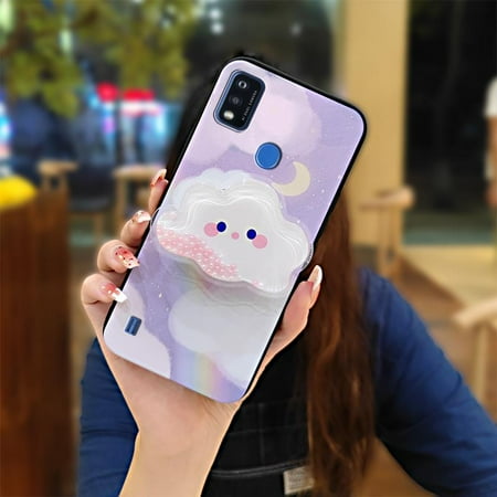 Lulumi-Phone Case For ZTE Blade A51/51S/A7P, Simplicity Skin feel silicone Glitter Dirt-resistant mobile case Cartoon cell phone cover cell phone sleeve TPU phone cover quicksand Soft Case