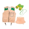 thumbnail image 2 of Juego de disfraces de explorador para niños Camping Cargo Chaleco y binoculares de sombreros Play Play Backyard Exploración al aire libre para niños Chaleco de bolsa transparente, 2 of 8