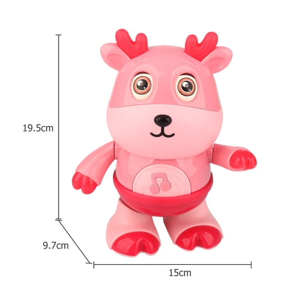 Muñeca de ciervo de baile eléctrico suave con luz de música portátil para niños regalos de vacaciones Tmvgtek libre de BPA