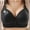 Black, variant on Women's Plus Size Wireless Bra Full Coverage Side Support Lift Everyday Bra