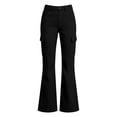thumbnail image 3 of JAJAHO Girls Flare School Uniform Pants Flat Front Stretchy Cargo Pants Back To School Clothes For Kids 5-16Y, 3 of 6
