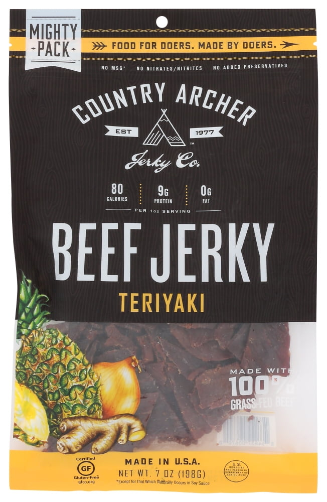 Country Archer Beef Jerky, Teriyaki, 7 oz