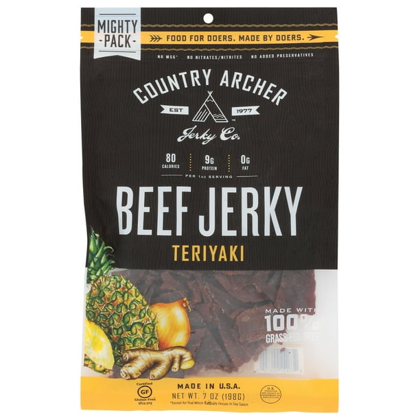 Country Archer Beef Jerky, Teriyaki, 7 oz