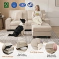 thumbnail image 6 of Poshby 71.25''W Sectional Sofa Loveseat with L-Shaped, Storage Ottoman, Chenille for Living Room, Beige, 6 of 14