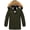 Army Green, variant on Boys Water Repellent Winter Coats Sherpa Parka Heavyweight Down Alternative Puffer Jackets With Hood Navy Blue 10-12