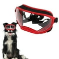 thumbnail image 4 of Large Dog Goggles, Ultraviolet Proof Dustproof Adjustable Strap Windproof Dog Goggles  For Snow Day Black Frame And Gray Goggles,Red Frame And Red Goggles,Red Frame And Transparent, 4 of 8