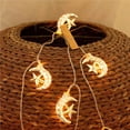 thumbnail image 4 of Kearding Guirnalda de luces LED en forma de estrella y luna de 1,5 M, luces de hadas blancas cálidas alimentadas por para Navidad, cumpleaños, Iluminación navideña Kearding HA014453-00, 4 of 6
