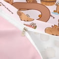 thumbnail image 4 of Erosebridal Cartoon Capybara R Letter Monogrammed Duvet Cover Set For Kids Boys Girls,Cute Animal Funny Food Bedding Full,3-Piece,No Comforter,Pink Reversible, 4 of 6