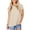 Khaki, variant on YHAJDS Womens Tops New Solid Color Hem Slit Short Sleeve Tee Casual Round Neck Shirt