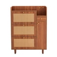 thumbnail image 3 of Modern Minimalist Slim MDF Shoe Cabinet - Multi-Layer Walnut Entryway Storage for Nordic & Industrial Homes, 3 of 7