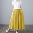 thumbnail image 3 of Pantalones de piernas anchas para mujer con bolsillos Cintura elástica Pantalones largos Tallas CACAGOO Pantalones de mujer, 3 of 7