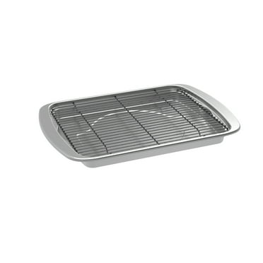 Nordic Ware Aluminum Oven Bacon Pan with Nesting Rack, 12.7" x 17.4" x 1.6"